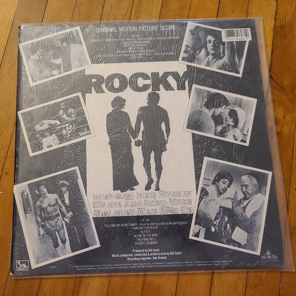 Original Motion Picture Score Rocky vintage vinyl album. Black white LP pristine - Picture 7 of 7